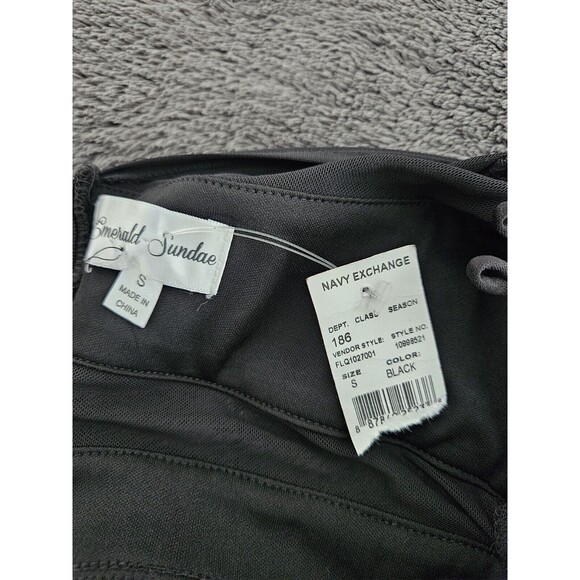 Emerald Sundae Little Black Dress Size S NWT Y2K party rock sheer - Picture 4 of 7